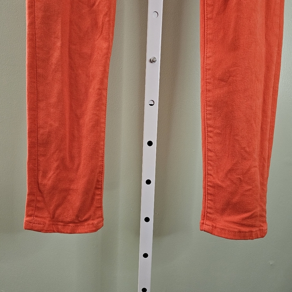 Fossil Skinny Jeans Bright Orange Size 28 Mid Rise - Picture 2 of 10